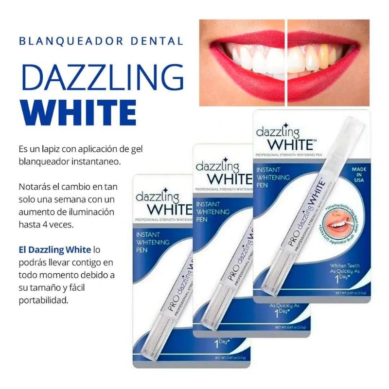 Lapiz Blanqueador Dental White Pack de 4 unidades