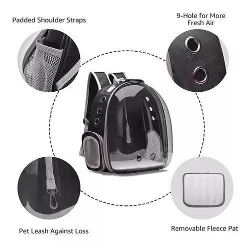 Mochila de viaje para gatos y perros pequeños